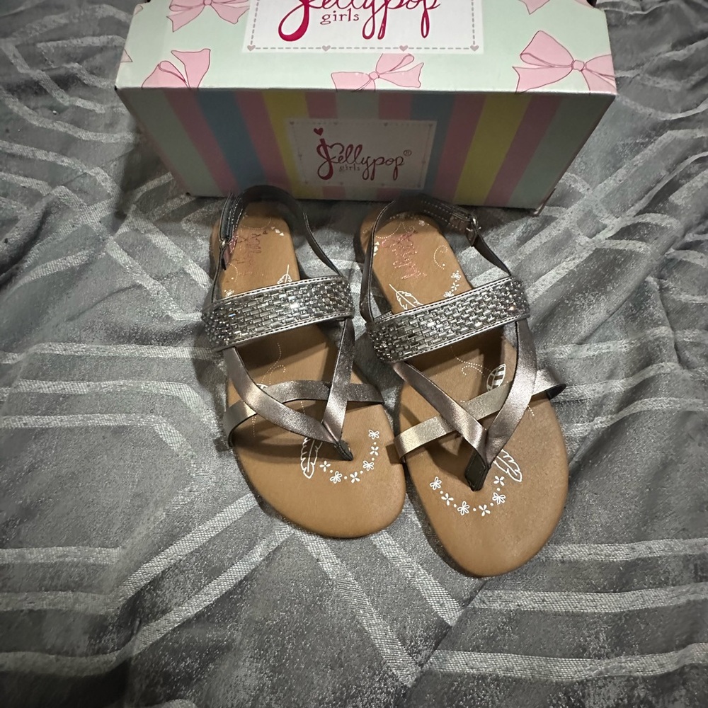 Jellypop Silver Strappy Sandals